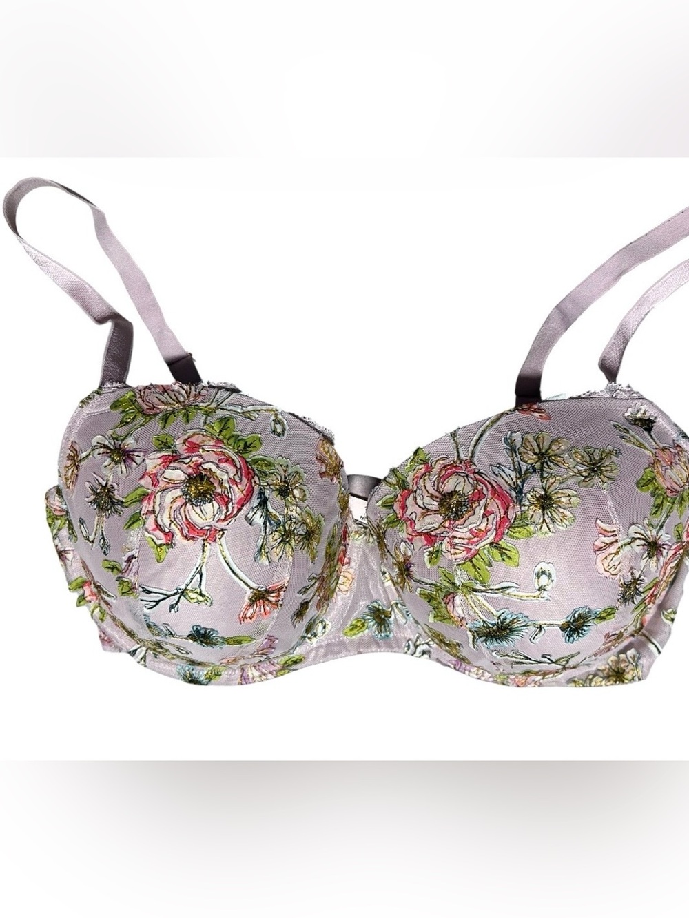 Victoria's Secret Dream Angels Floral Embroidered Demi Bra - Sz 36DDD